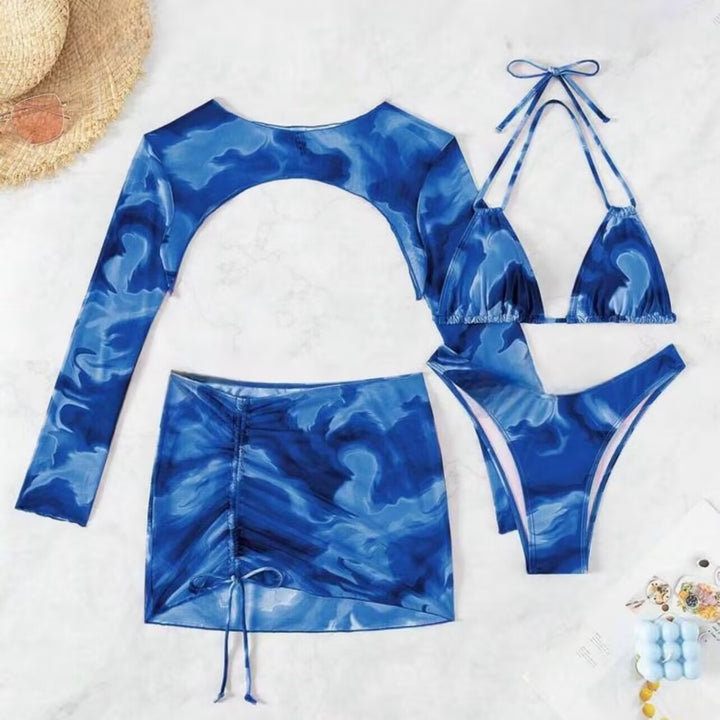Damen Bikini-Set mit raffiniertem Rückenausschnitt und modischer Wickelrock Drune