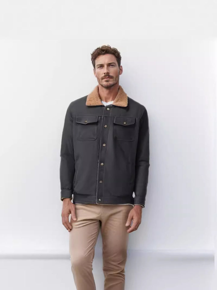 Herren vielseitige Freizeitjacke mit weichem Kragen Drune