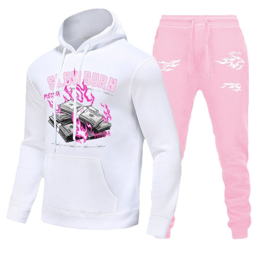Damen Hoodie- und Jogginghose-Set mit kreativem Design Drune