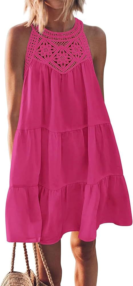 Damen Boho Chic Sommerkleid Drune