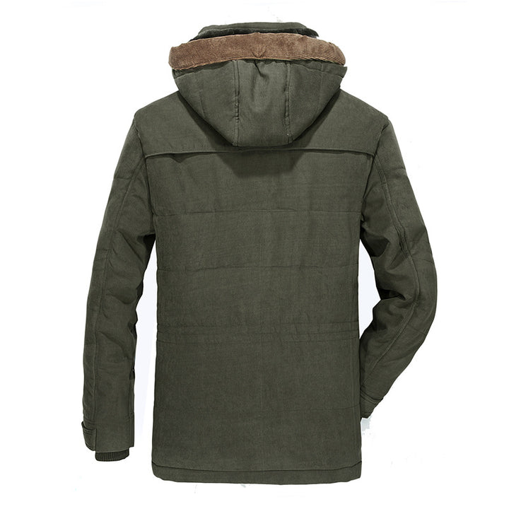 Herren multifunktionale Winterjacke mit gefüttertem Kapuzenkragen Drune