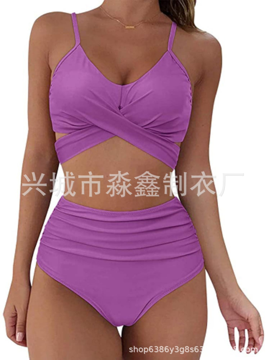 Damen Crop-Top Bikini-Set mit geflochtenem Design Drune