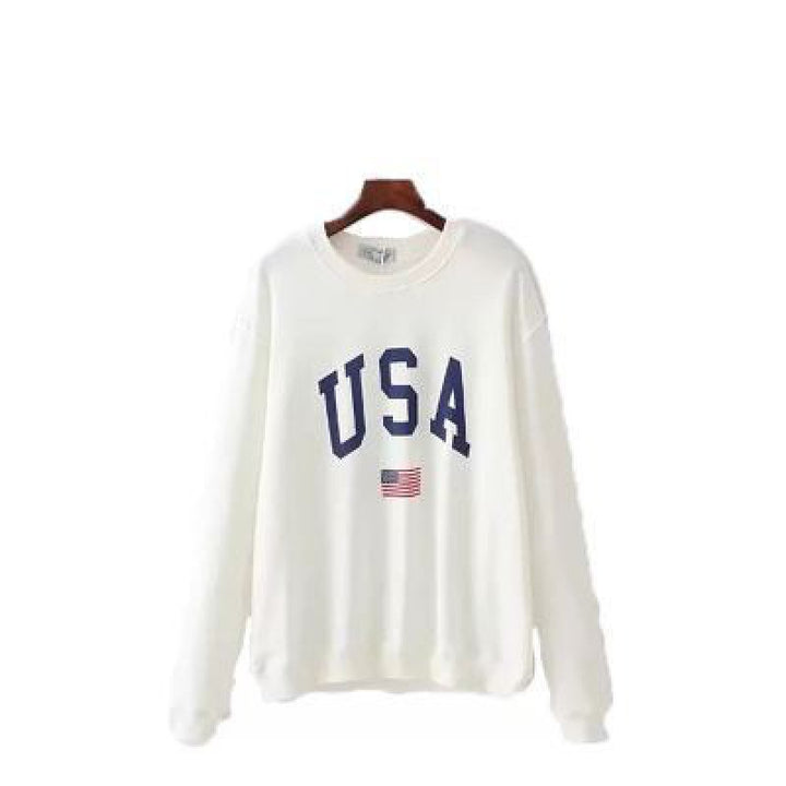 Damen Oversized Sweatshirt mit kreativem Druck Drune
