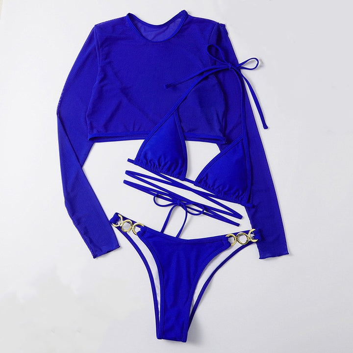 Damen Bikini-Set mit langem Oberteil und verstellbaren Bändern Drune
