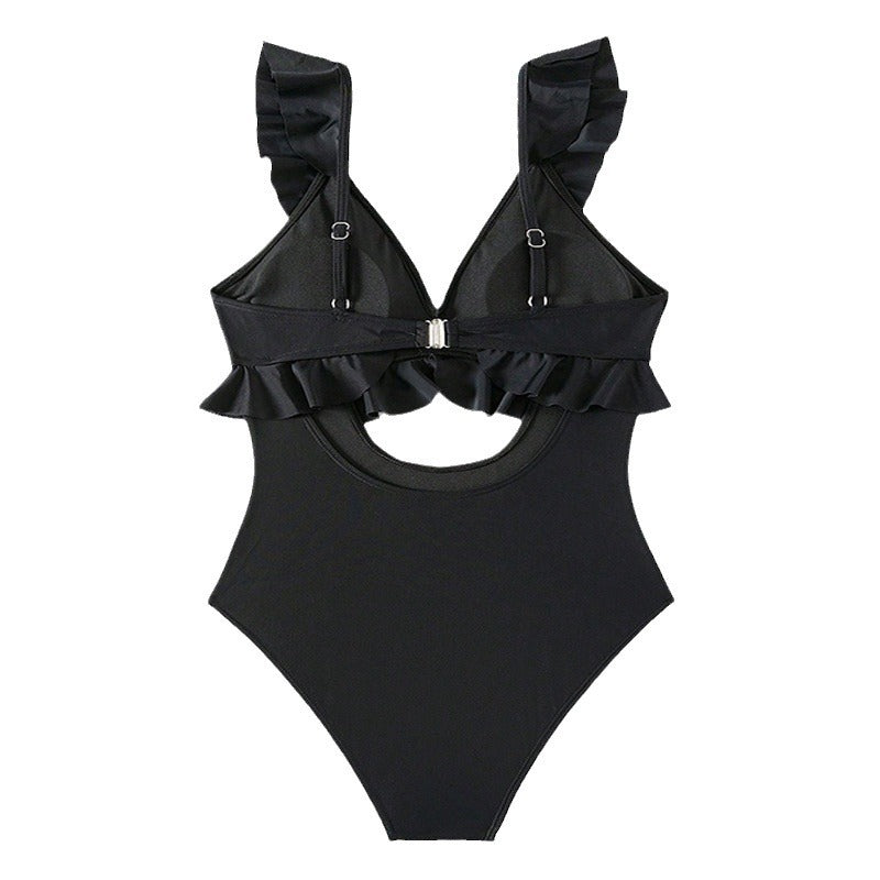 Damen Einteiliger Badeanzug mit stilvollen Rüschendetails und raffiniertem Cut-Out Drune