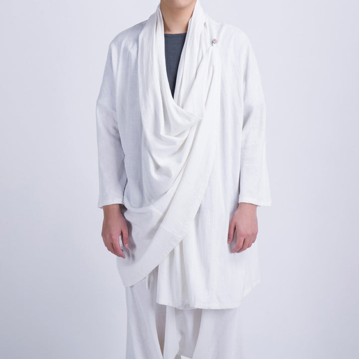 Herren Überwurfjacke mit asymmetrischem Schnitt und dekorativen Details Drune