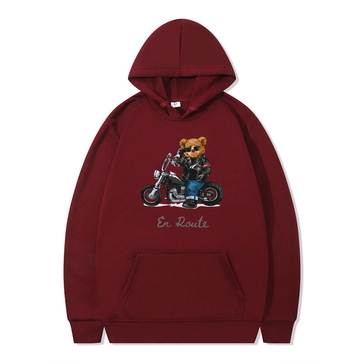 Damen Kapuzenpullover mit einzigartigem Bärenmotiv und lässiger Passform Drune