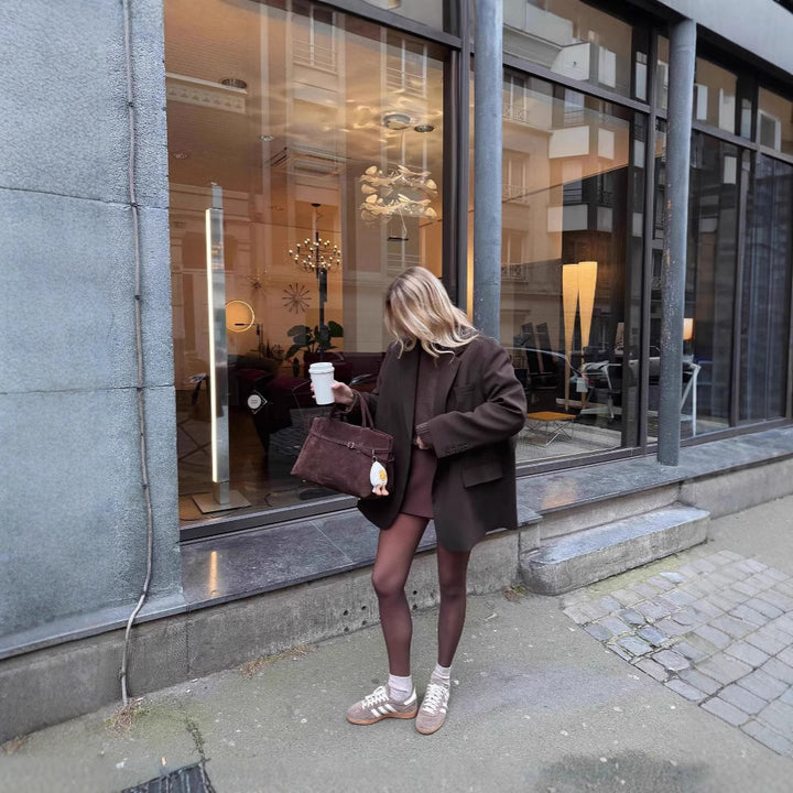 Damen Oversized Blazer aus weichem Wollmix Drune
