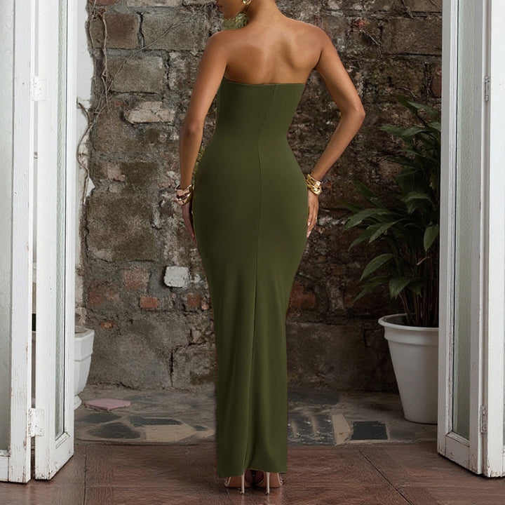 Damen figurbetontes Cocktailkleid mit Raffungen und herzförmigem Ausschnitt Drune