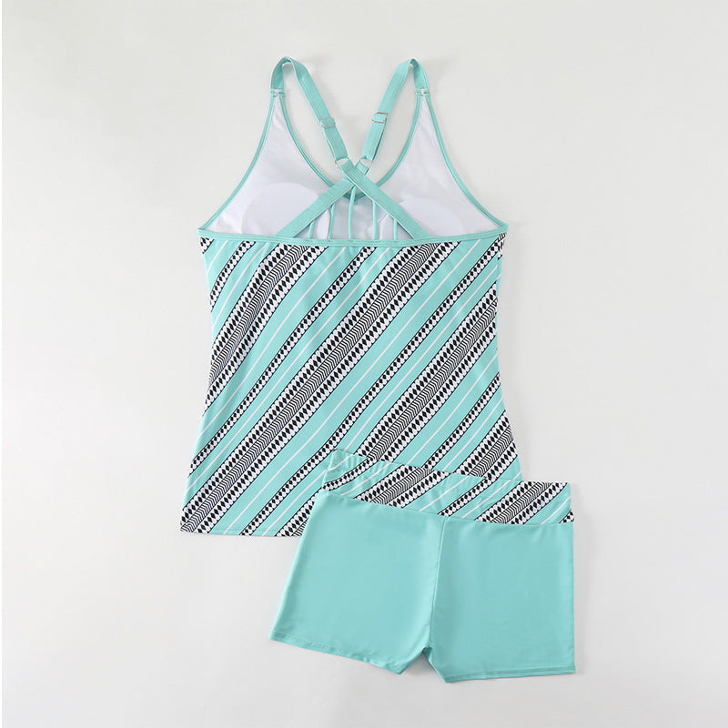 Damen Sportliches Tankini-Set mit stylishen Trägern und modischem Schnitt Drune