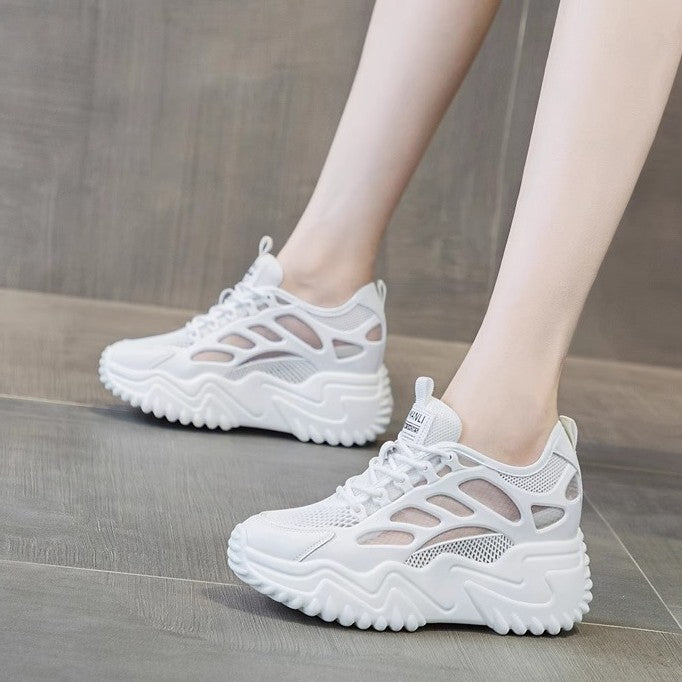 Damen Sportliche Sneakers mit atmungsaktiver Mesh-Oberfläche und stabiler Gummisohle Drune
