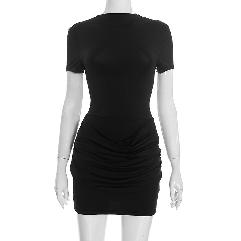 Damen Minikleid mit raffinierten Rüschendetails und körpernahem Schnitt Drune