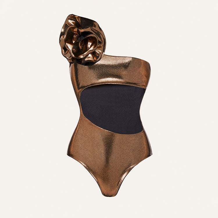 Damen Glamouröser Cut-Out Badeanzug Drune