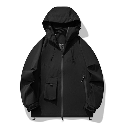 Herren technische Outdoor-Jacke mit wasserabweisendem Material und verstellbarem Kapuzendesign Drune