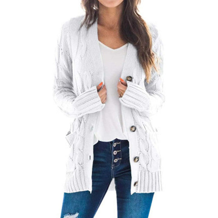 Damen Strickcardigan mit modischem Zopfmuster und praktischen Taschen Drune