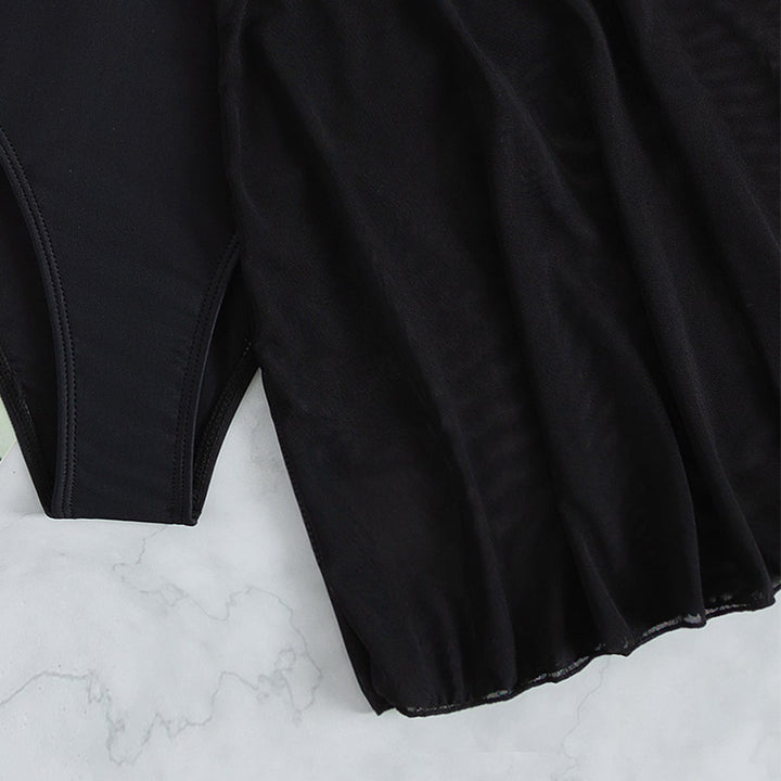 Damen eleganter Strandcover-Up mit Rüschendetails Drune
