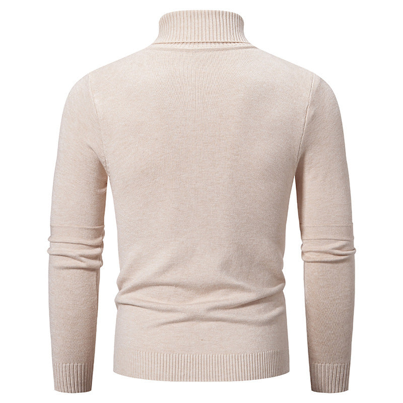 Herren eleganter Rollkragenpullover mit modernem Zopfmuster Drune