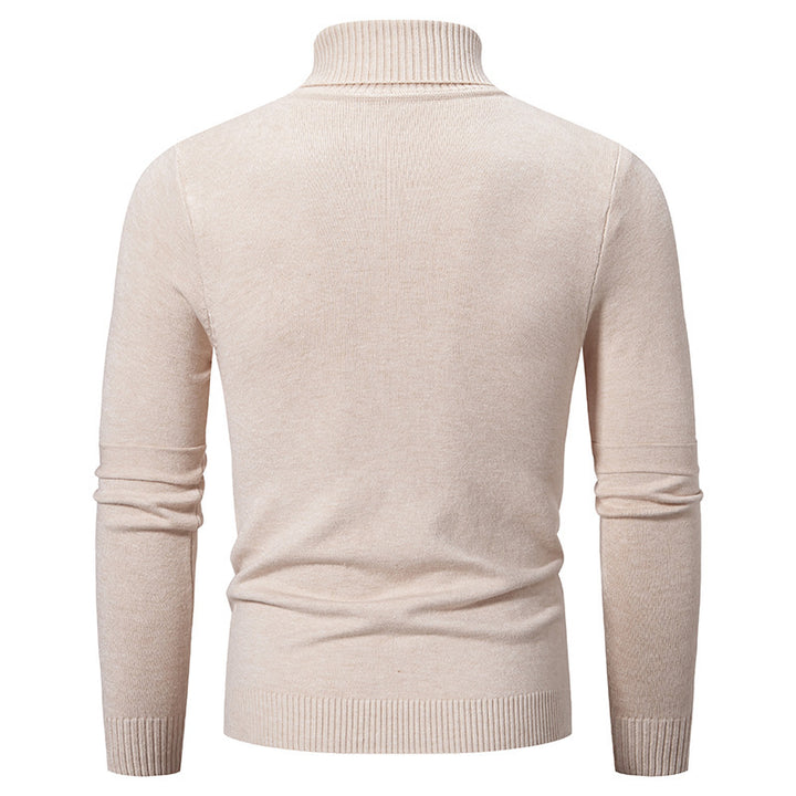 Herren eleganter Rollkragenpullover mit modernem Zopfmuster Drune