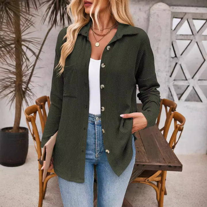 Damen Strukturierte Shirtjacke Drune
