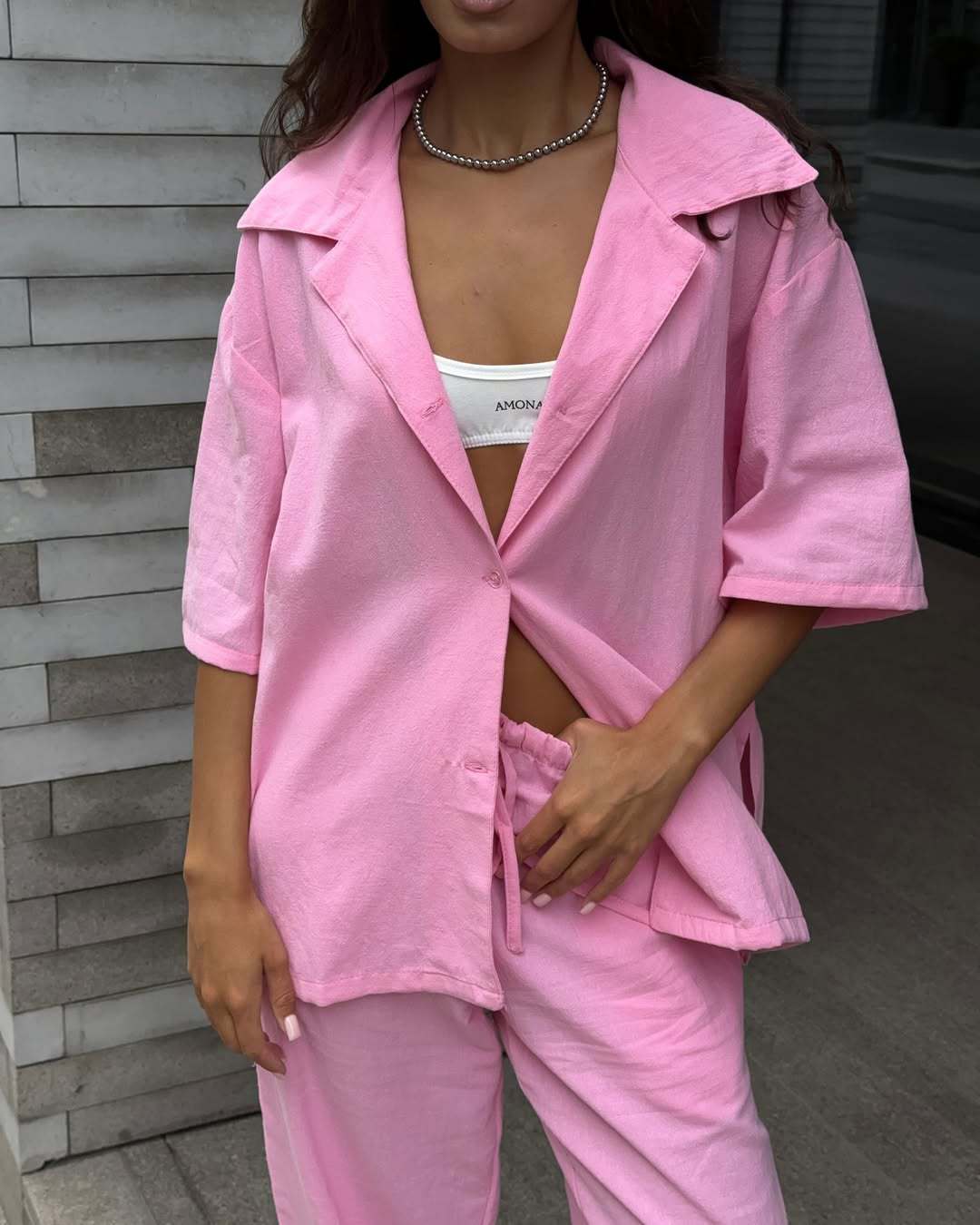 Damen lässiges, luftiges Lounge-Set aus atmungsaktiven Materialien Drune