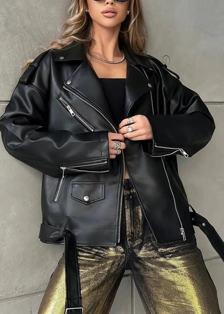 Drune | Kunstleder Bikerjacke