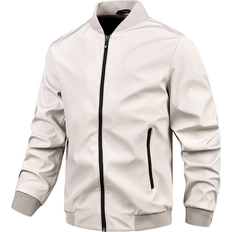Herren moderne Bomberjacke mit elastischem Bündchen und praktischen Taschen Drune