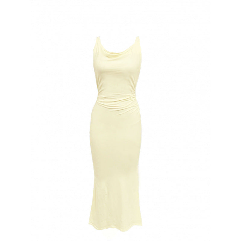 Damen Maxi-Kleid mit elegantem Neckholder und fließendem Schnitt Drune