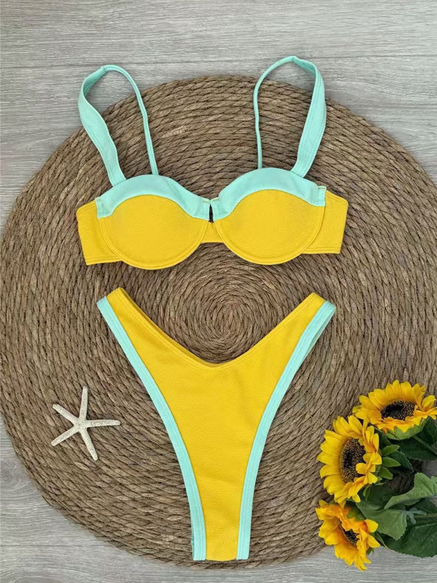 Damen Push-Up-Bikini mit kontrastierenden Akzenten Drune
