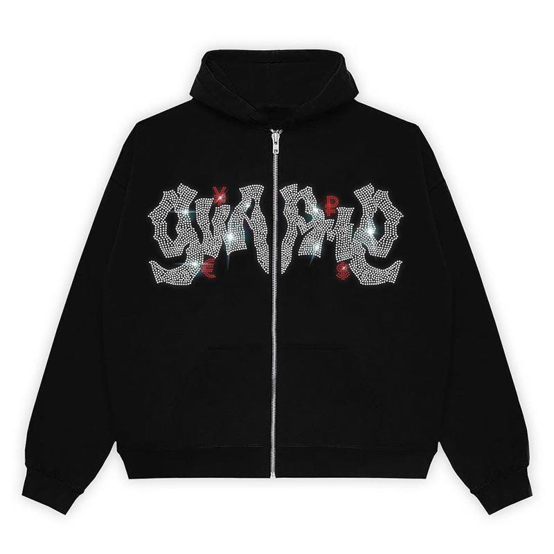 Damen Kapuzenjacke mit elegantem Glitzerdesign und durchgehendem Reißverschluss Drune