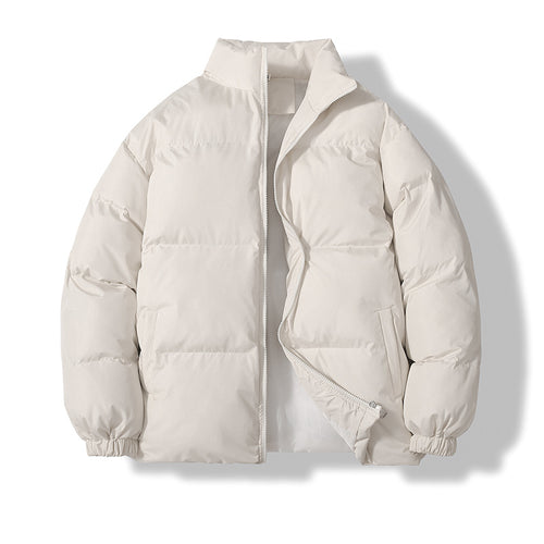 Unisex nan wattierte Steppjacke mit Stehkragen, zwei Taschen und elastischen Bündchen Drune
