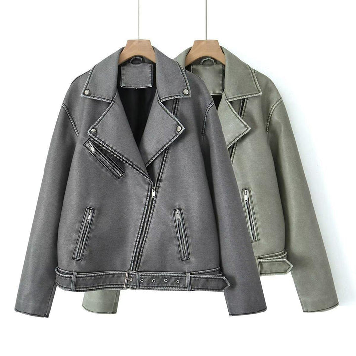 Damen Bikerjacke im Vintage-Stil Drune