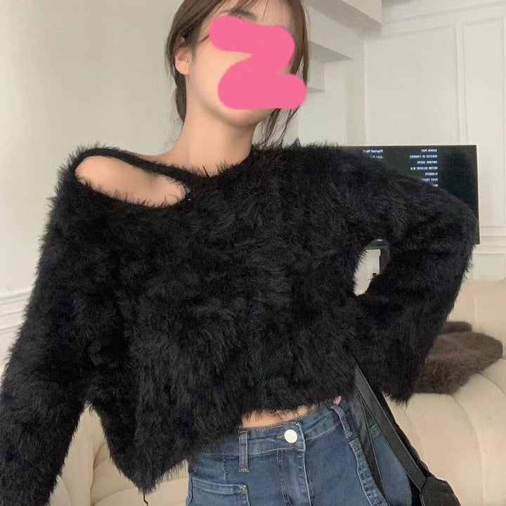 Damen kuscheliger Pullover mit weichem Material und lässigem Schnitt Drune
