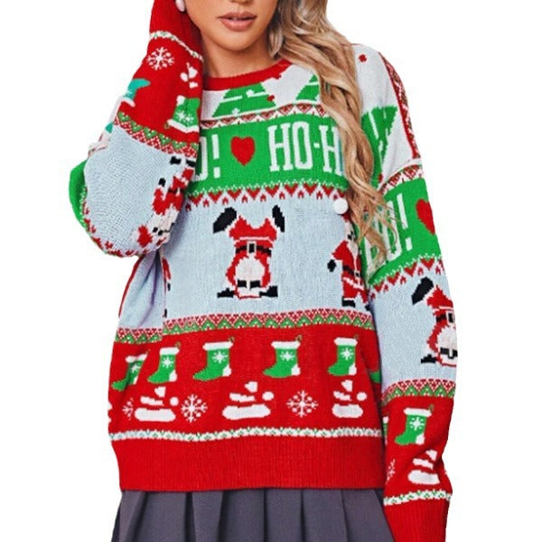 Damen Weihnachtspullover mit festlichem Design und einzigartigen 3D-Elementen Drune