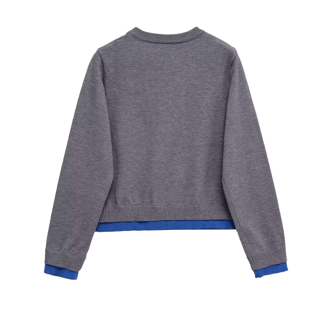 Damen Strickjacke mit komfortablem Rundhalsausschnitt und dekorativen Knopfdetails Drune