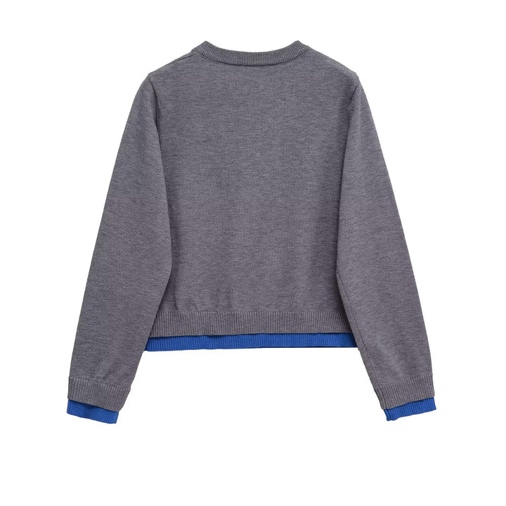 Damen Strickjacke mit komfortablem Rundhalsausschnitt und dekorativen Knopfdetails Drune