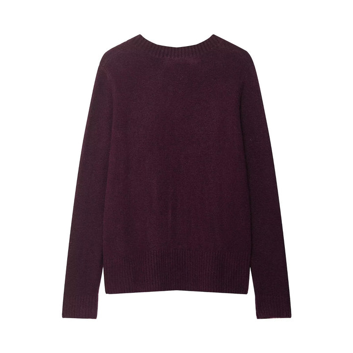 Damen Pullover mit V-Ausschnitt und weichem Material Drune