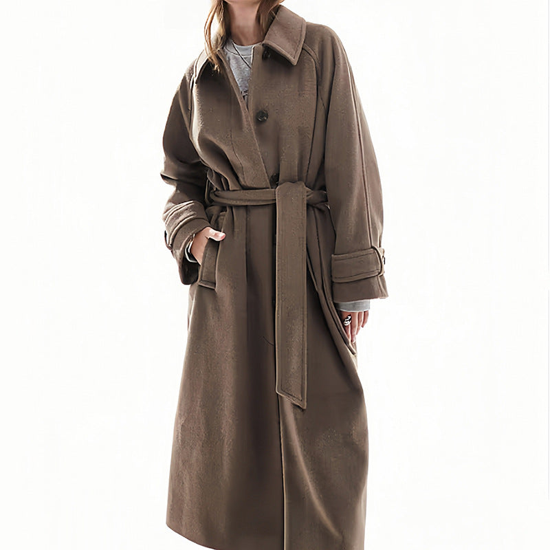Damen Eleganter und hochwertiger Trenchcoat Drune
