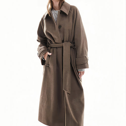 Damen Eleganter und hochwertiger Trenchcoat Drune