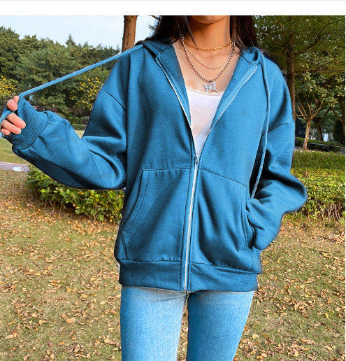 Damen bequeme Kapuzenjacke mit praktischen Taschen und lässigem Schnitt Drune