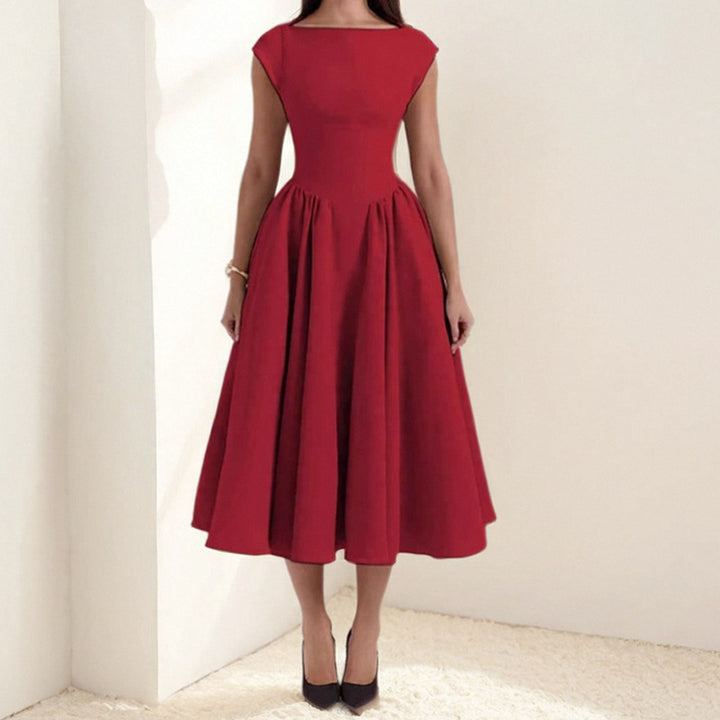 Damen Abendkleid mit elegantem Schnitt und schwingendem Rock Drune