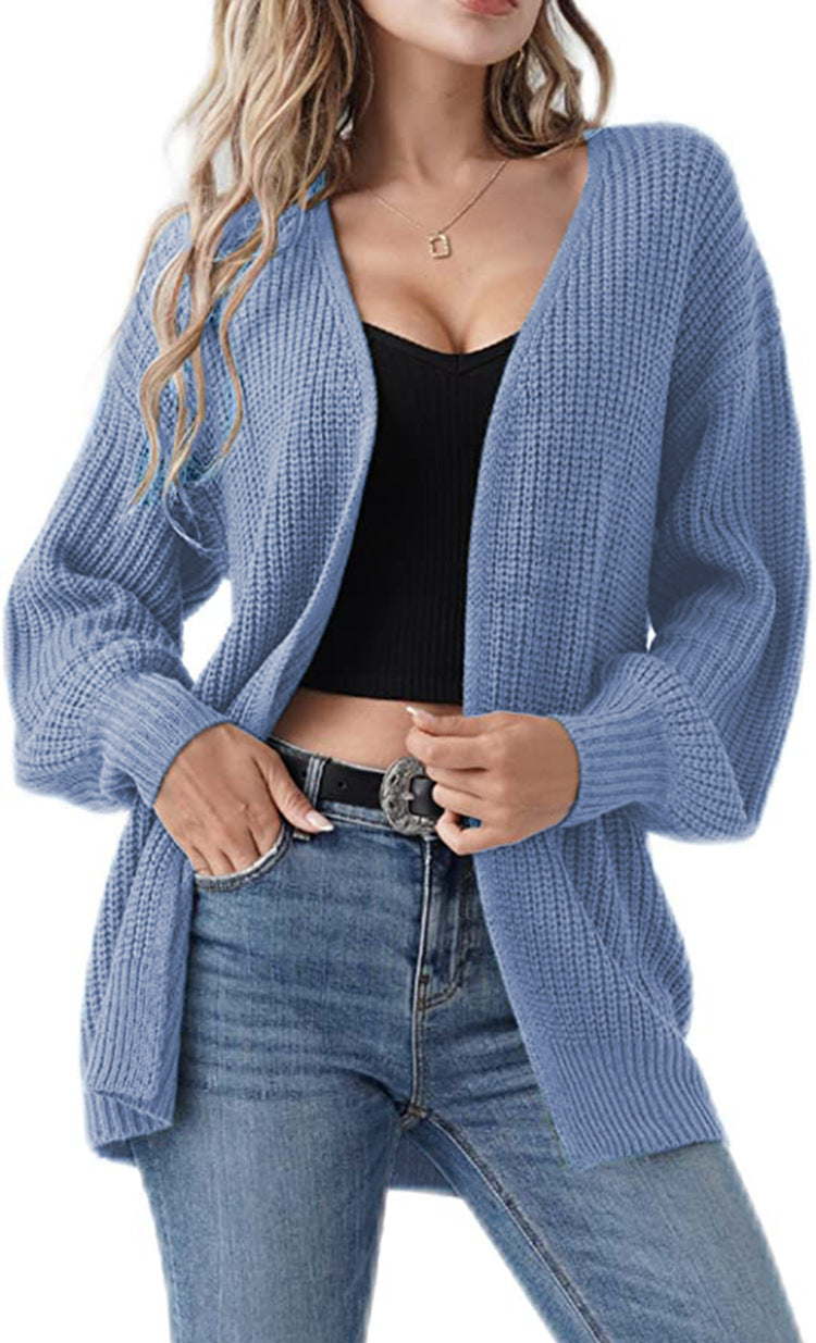Damen Grobstrick-Cardigan mit lässigem Schnitt und offenen Maschen Drune
