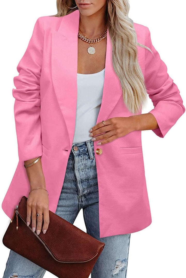 Damen Eleganter Freizeitblazer mit lässigem Schnitt und zwei Taschen Drune