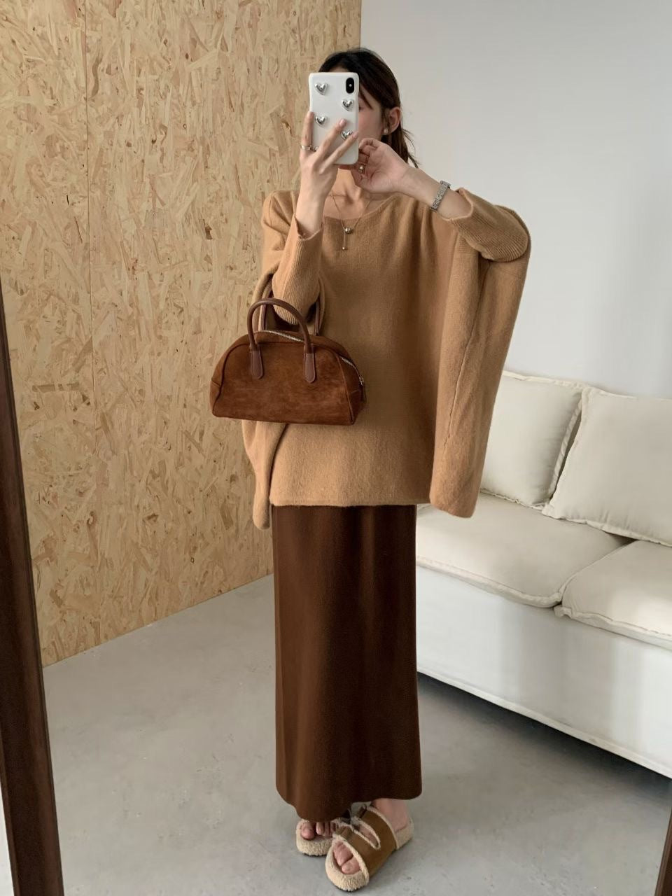 Damen Oversized Pullover mit schickem, weichem Stoff und lässigem Schnitt Drune
