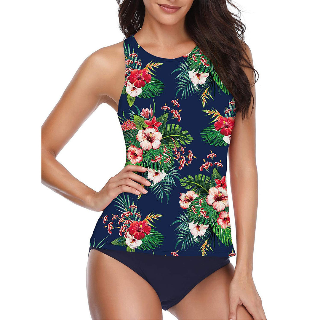 Drune | Hochgeschlossenes Halter Scoop Back Tankini Mit Shorts