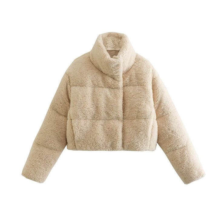 Damen Kuschelige Fleecejacke mit hochschließendem Kragen Drune