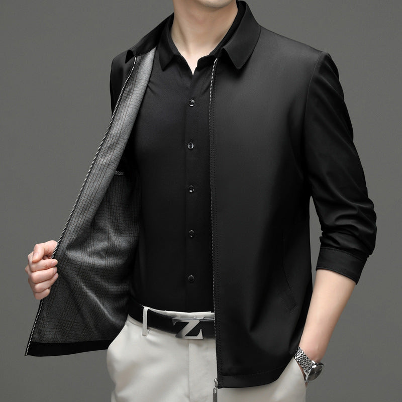 Herren Übergangsjacke mit elegantem Stehkragen und flexiblem Reißverschluss Drune