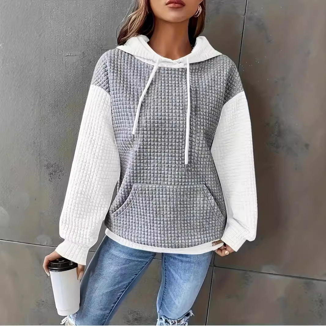 Damen Kapuzenpullover mit strukturiertem Design und praktischen Taschen Drune