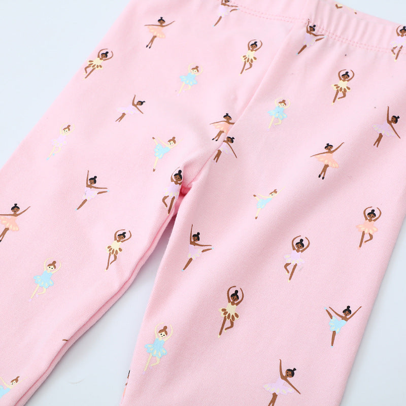 Mädchen Leggings mit bezauberndem Ballett-Motiv Drune