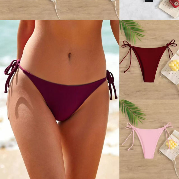 Damen Bikinislip mit verstellbaren Seitenbändern und hohem Beinausschnitt Drune
