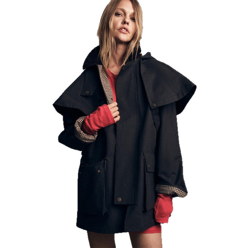 Damen wasserabweisende Outdoor-Jacke mit innovativem Kapuzen-Design Drune